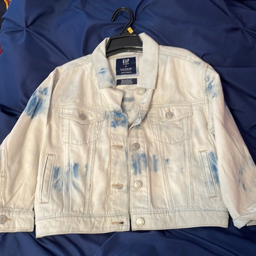NWT Gap Teen Tie Dye denim Jacket